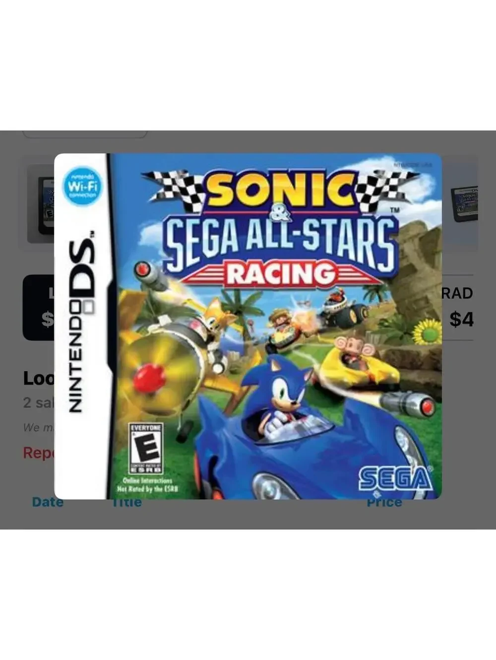 Sonic & Sega All-Stars Racing for Nintendo DS